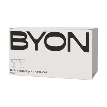 Opacity italialainen samppanjalasi 15 cl 2-pack - Selkeä - Byon