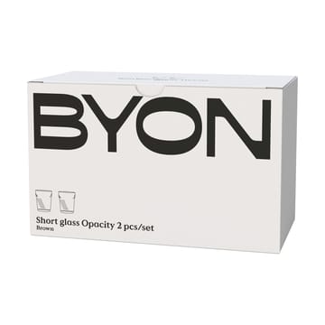 Opacity juomalasi 30 cl 2-pack - Ruskea - Byon
