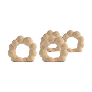 Porto lautasliinarenkaat 4-pack - Beige - Byon