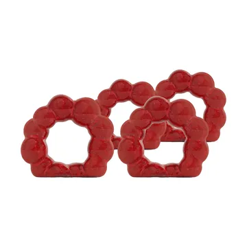 Porto lautasliinarenkaat 4-pack - Punainen - Byon