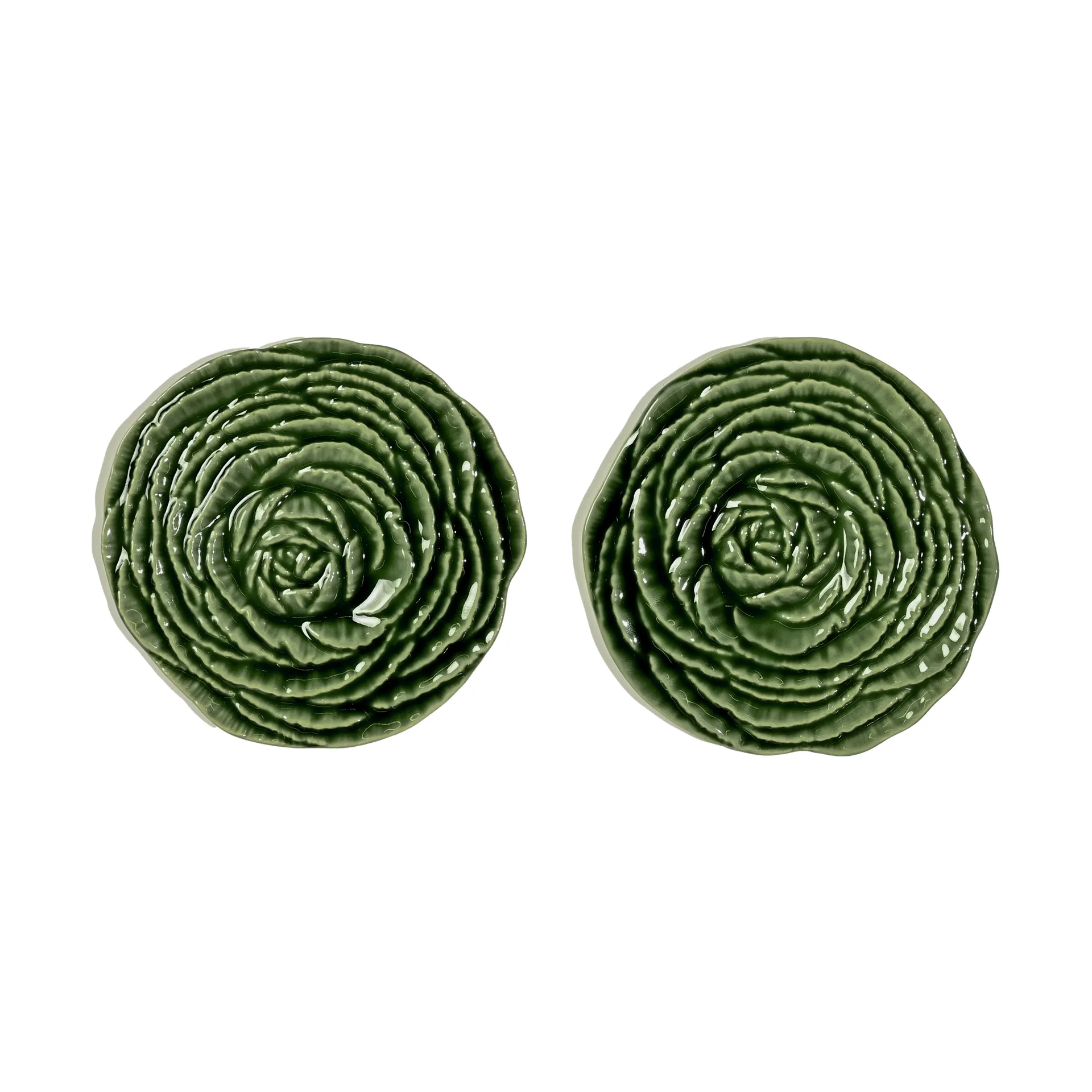 Veggie lasinaluset Ø10 cm 2-pack, Vihreä Byon