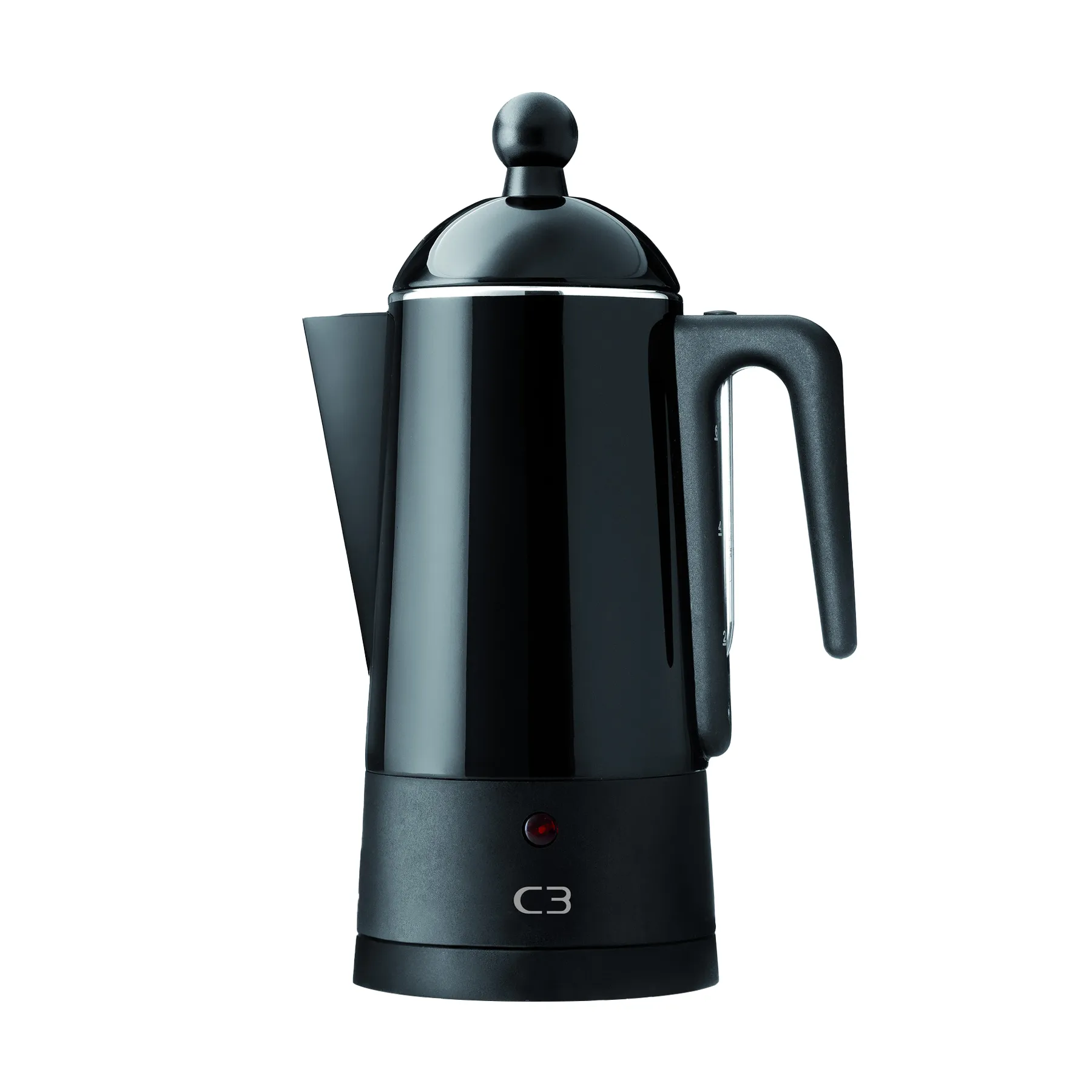 C3 Perkulaattori Design musta, 6 kuppia C3