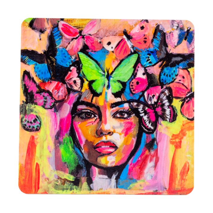 Coming back to life lasinalunen 9x9 cm - Monivärinen - Carolina Gynning