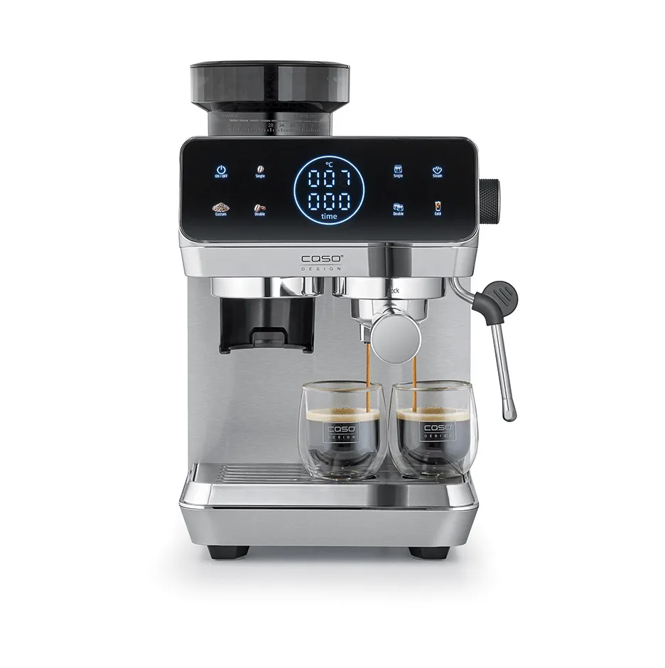 Caso Gourmet espressokone integroidulla myllyllä, Teräs Caso
