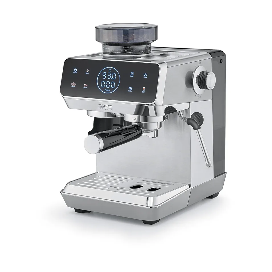Caso Gourmet espressokone integroidulla myllyllä, Teräs Caso