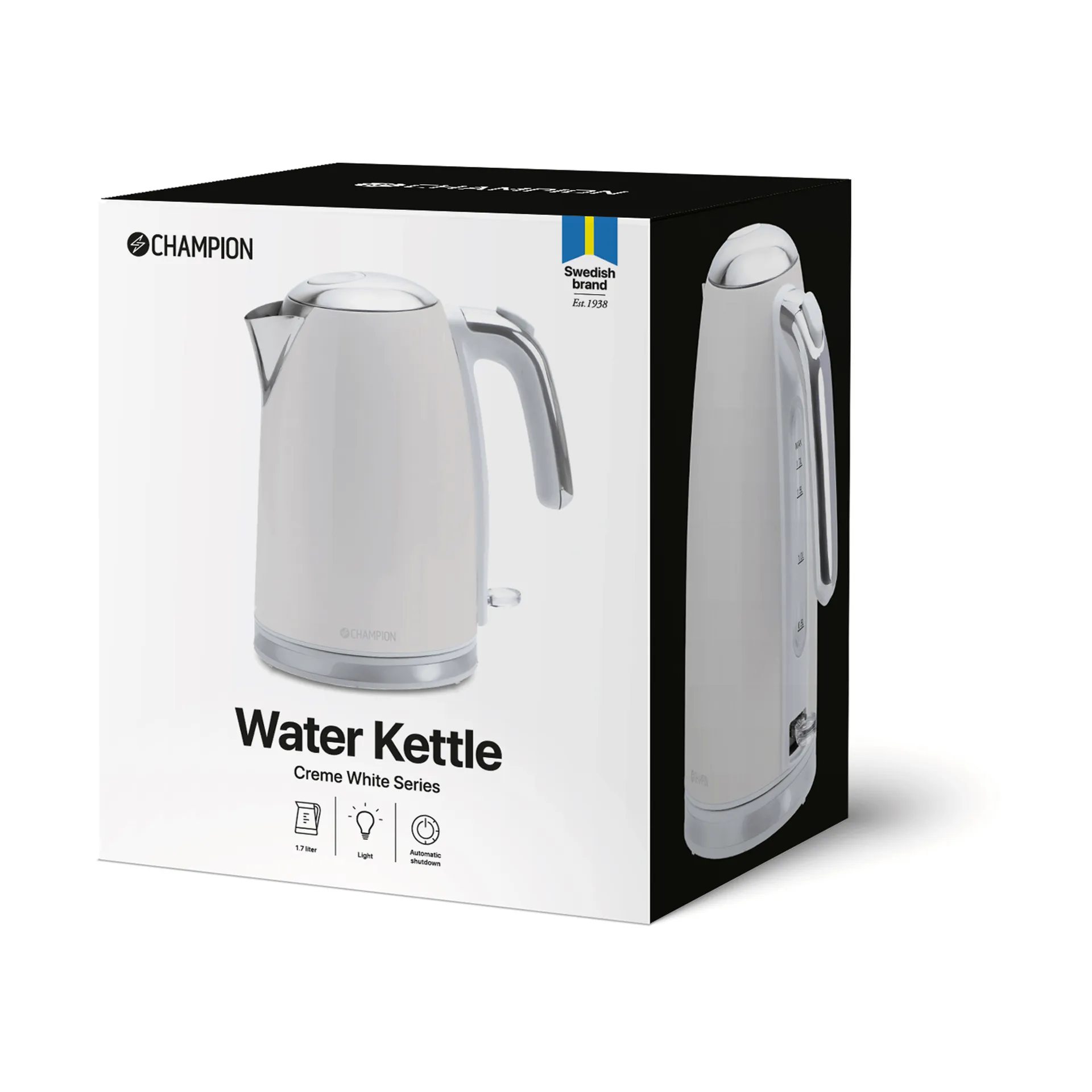 Champion Creme White vedenkeitin, Beige, 1,7 l Champion