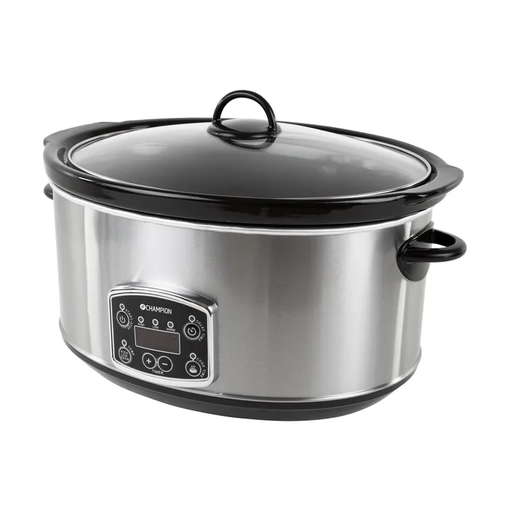 Champion slowcooker - Ruostumatonta terästä, 6,5 l - Champion