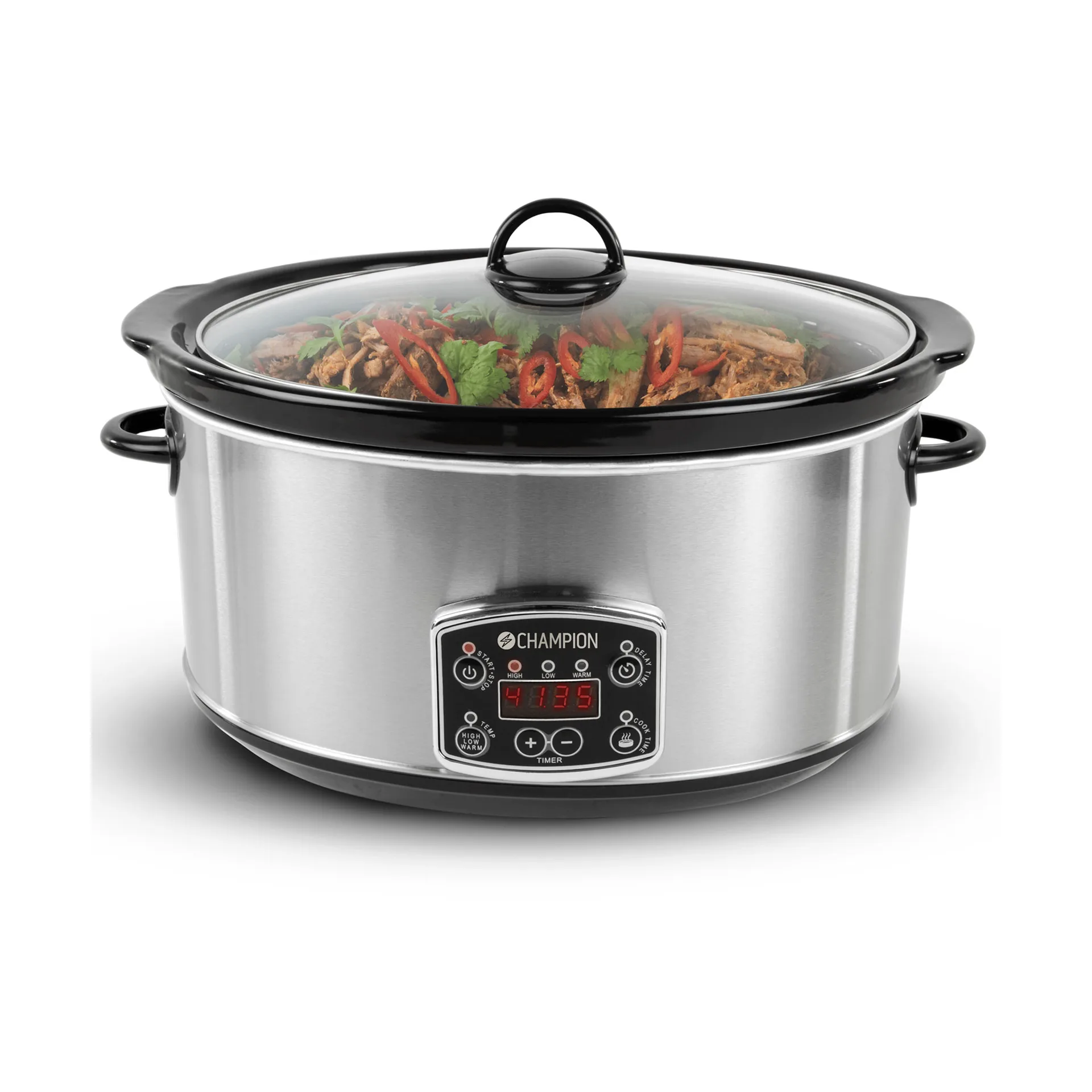 Champion slowcooker, Ruostumatonta terästä, 6,5 l Champion