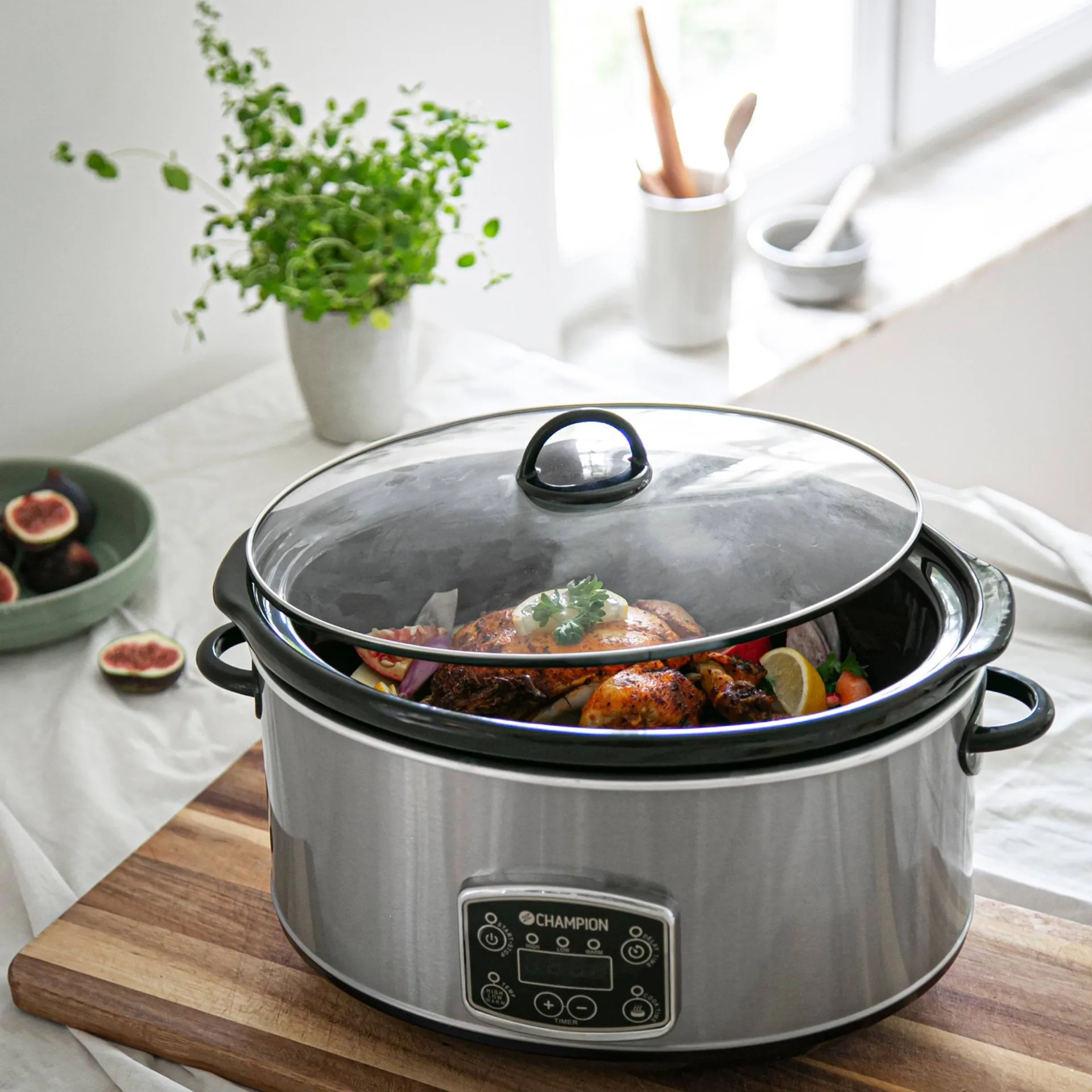 Champion slowcooker, Ruostumatonta terästä, 6,5 l Champion