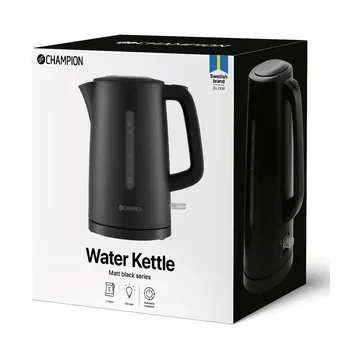 Champion vedenkeitin - mattamusta, 1,7 l - Champion