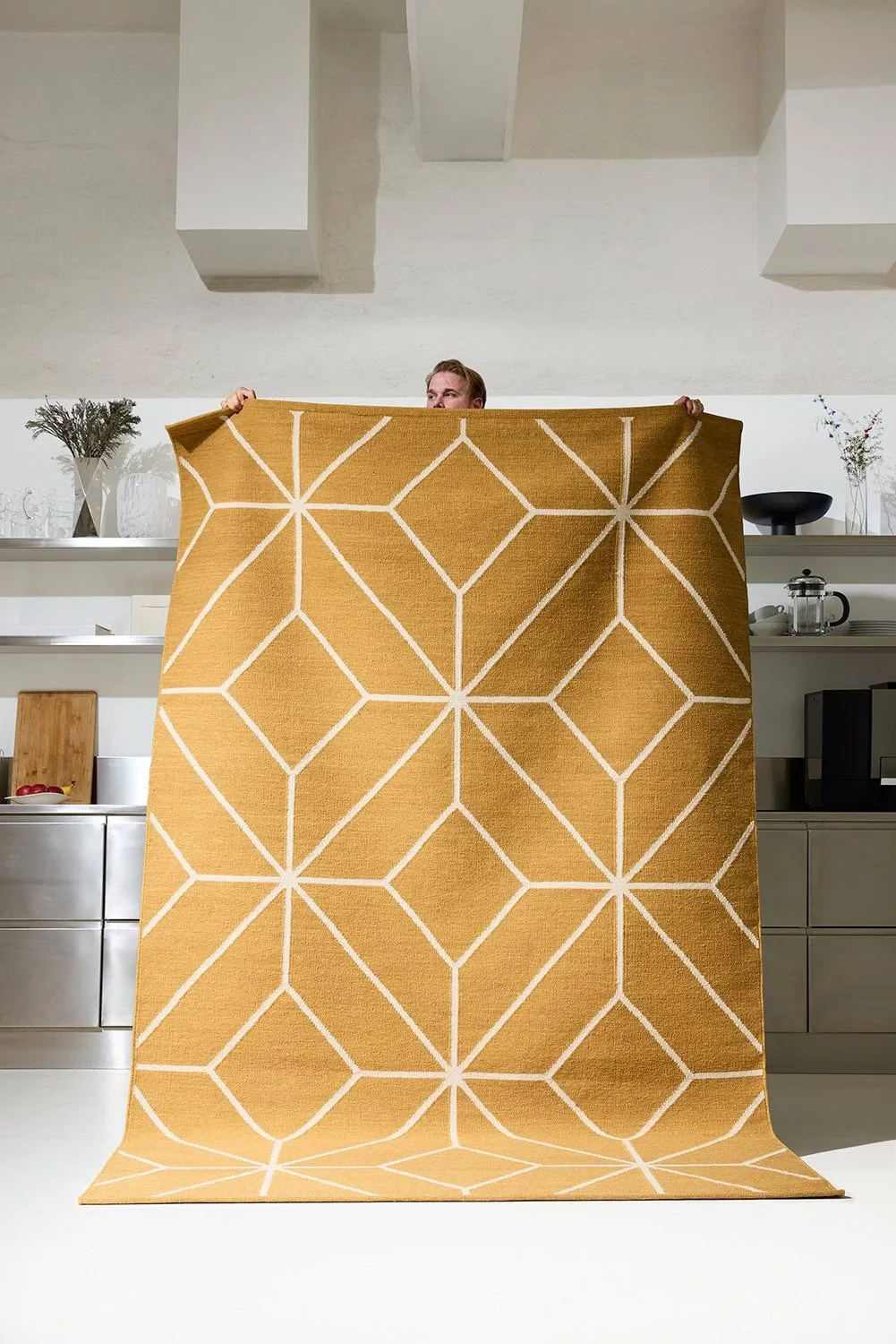 Ayur matto, Masala Yellow-Off White, 270x180 cm Chhatwal & Jonsson