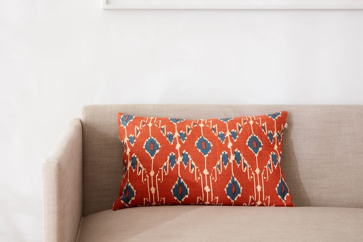 Ikat Goa -tyynynpäällinen 60x40 cm, Apricot orange-heaven blue Chhatwal & Jonsson