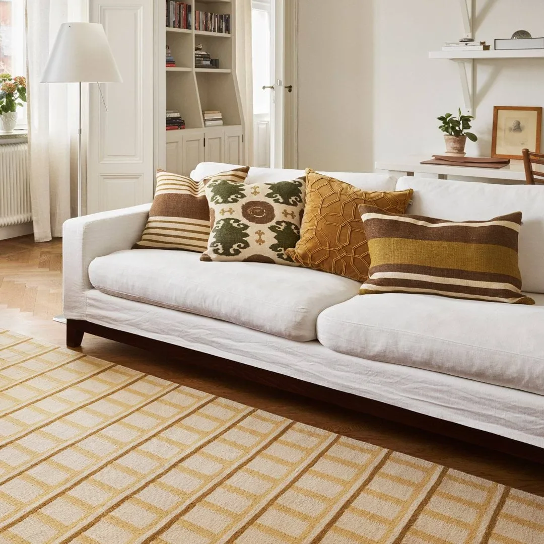 Mysore villamatto, Off White-Masala Yellow-Yellow, 230x320 cm Chhatwal & Jonsson