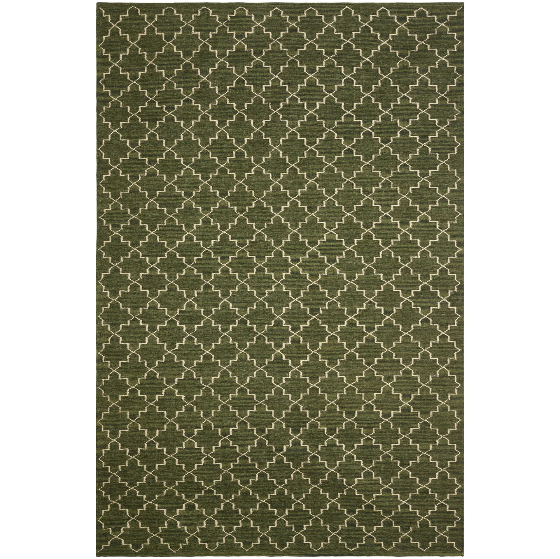 New Geometric matto 234x323 cm, Green melange-off white Chhatwal & Jonsson