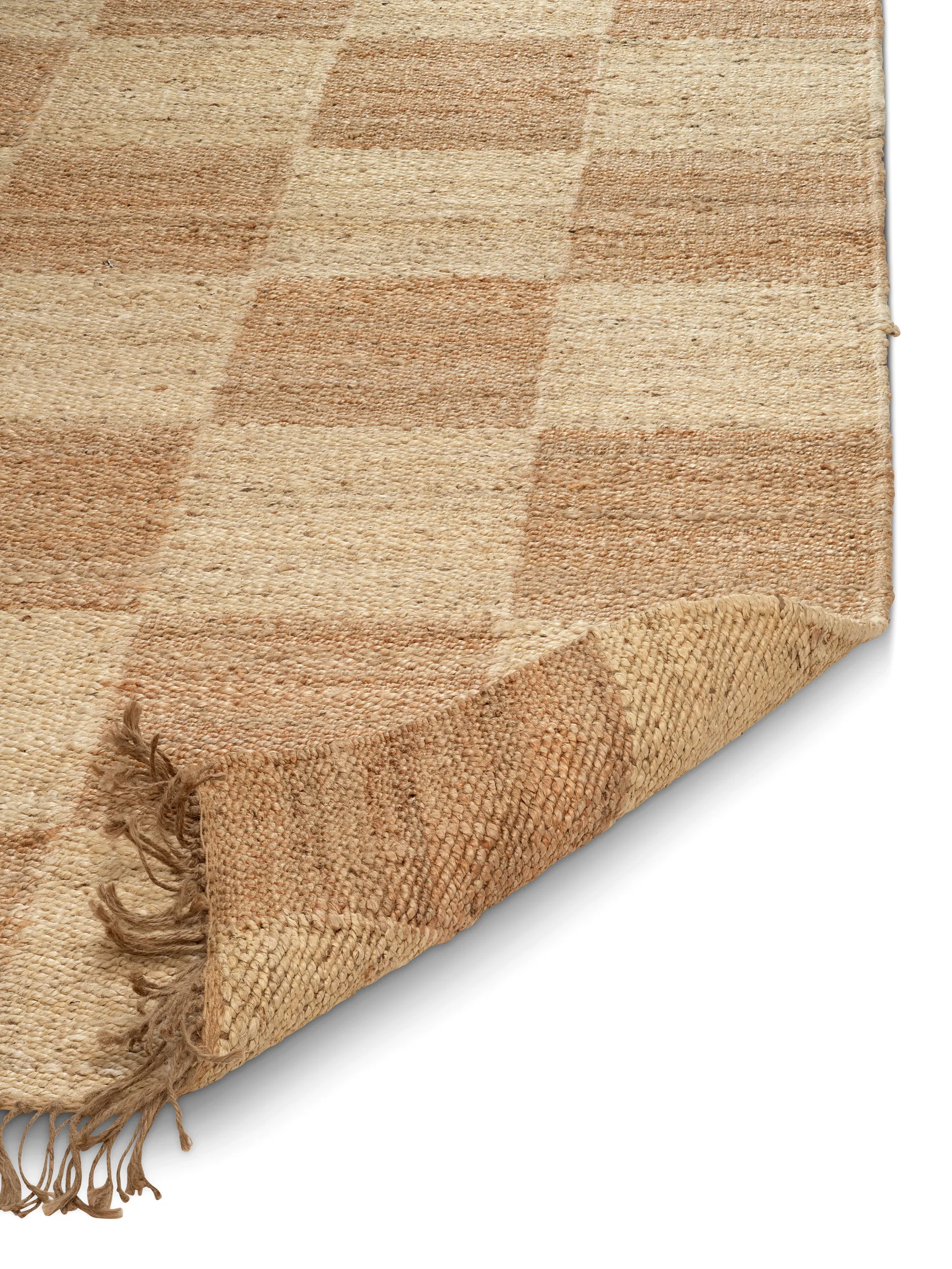 Jute Squares matto, Natural, 250x350 cm Classic Collection