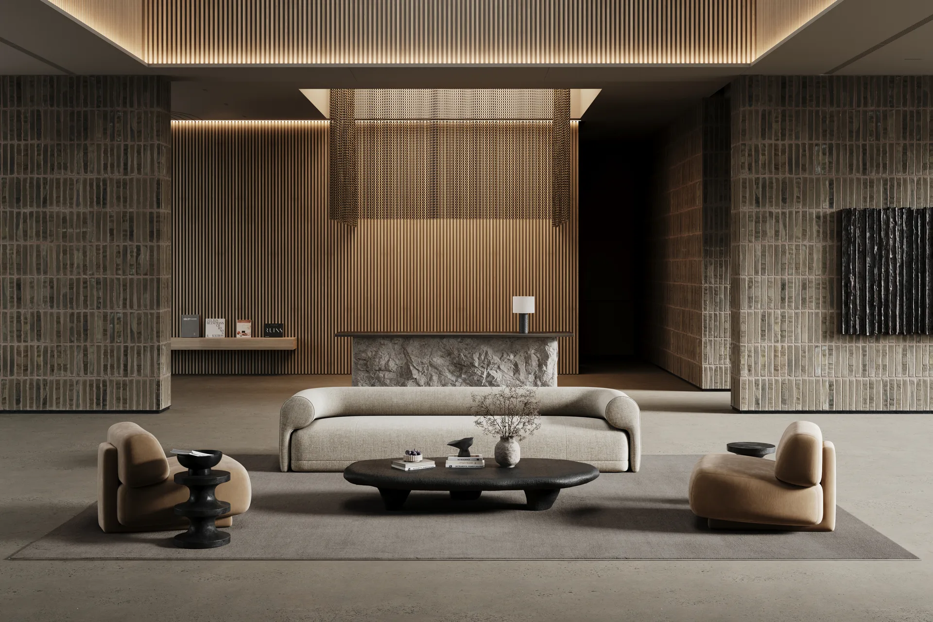 Lobby-matto langetilla, Harmaa, 400×400 cm Classic Collection