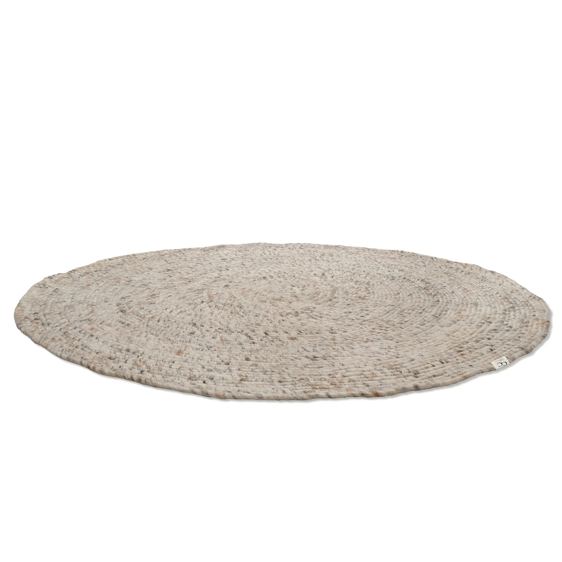 Merino villamatto pyöreä Ø 160 cm, Beige Classic Collection