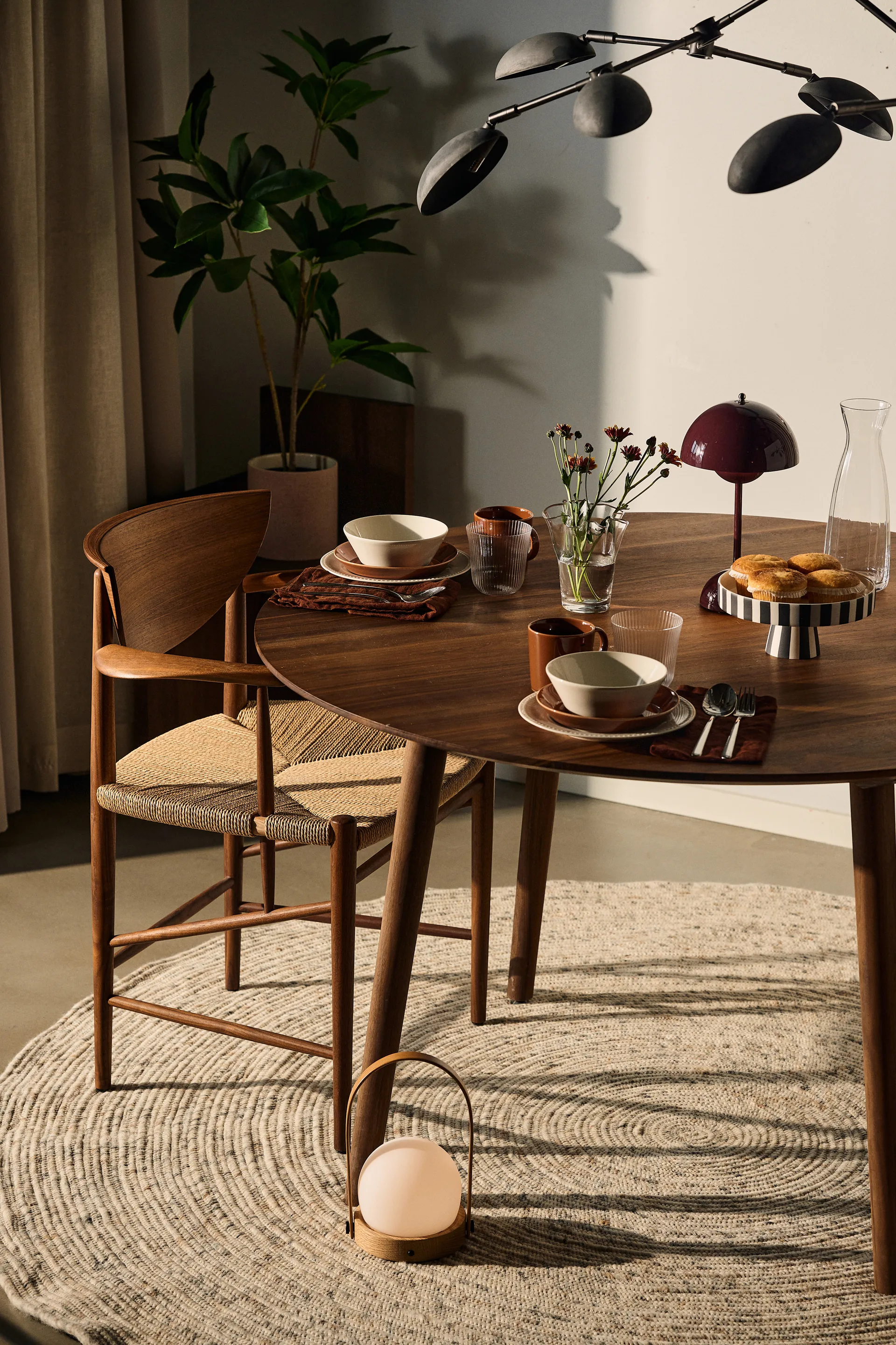 Merino villamatto pyöreä Ø 200 cm, Beige Classic Collection