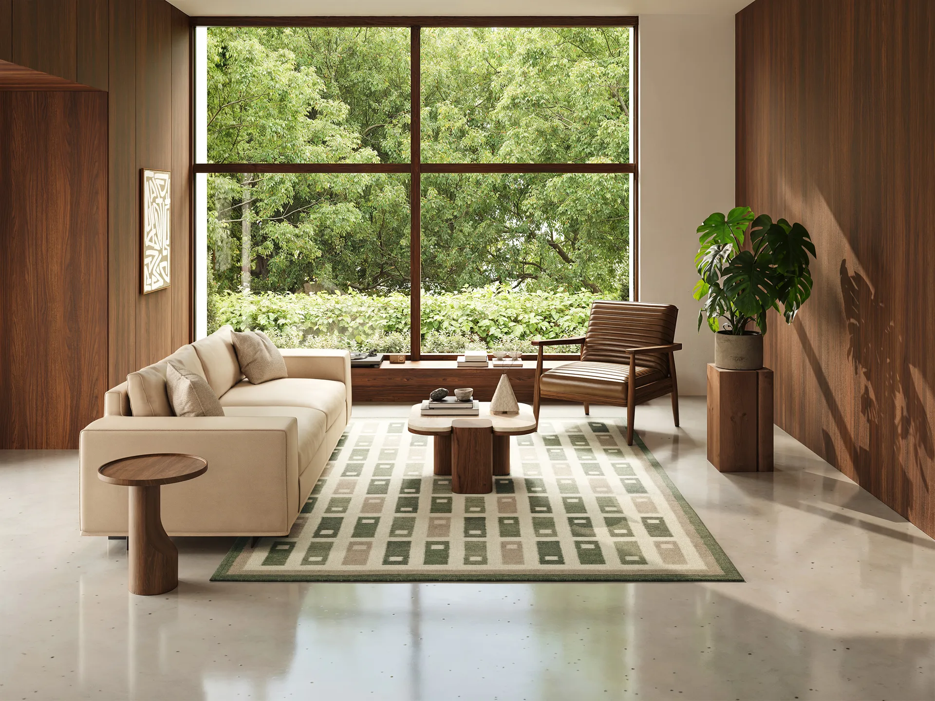 Röllakan Fyrbo matto, Vihreä, 170x230 cm Classic Collection