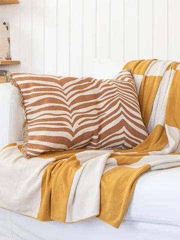 Square huopa 130x170 cm - Keltainen - Classic Collection