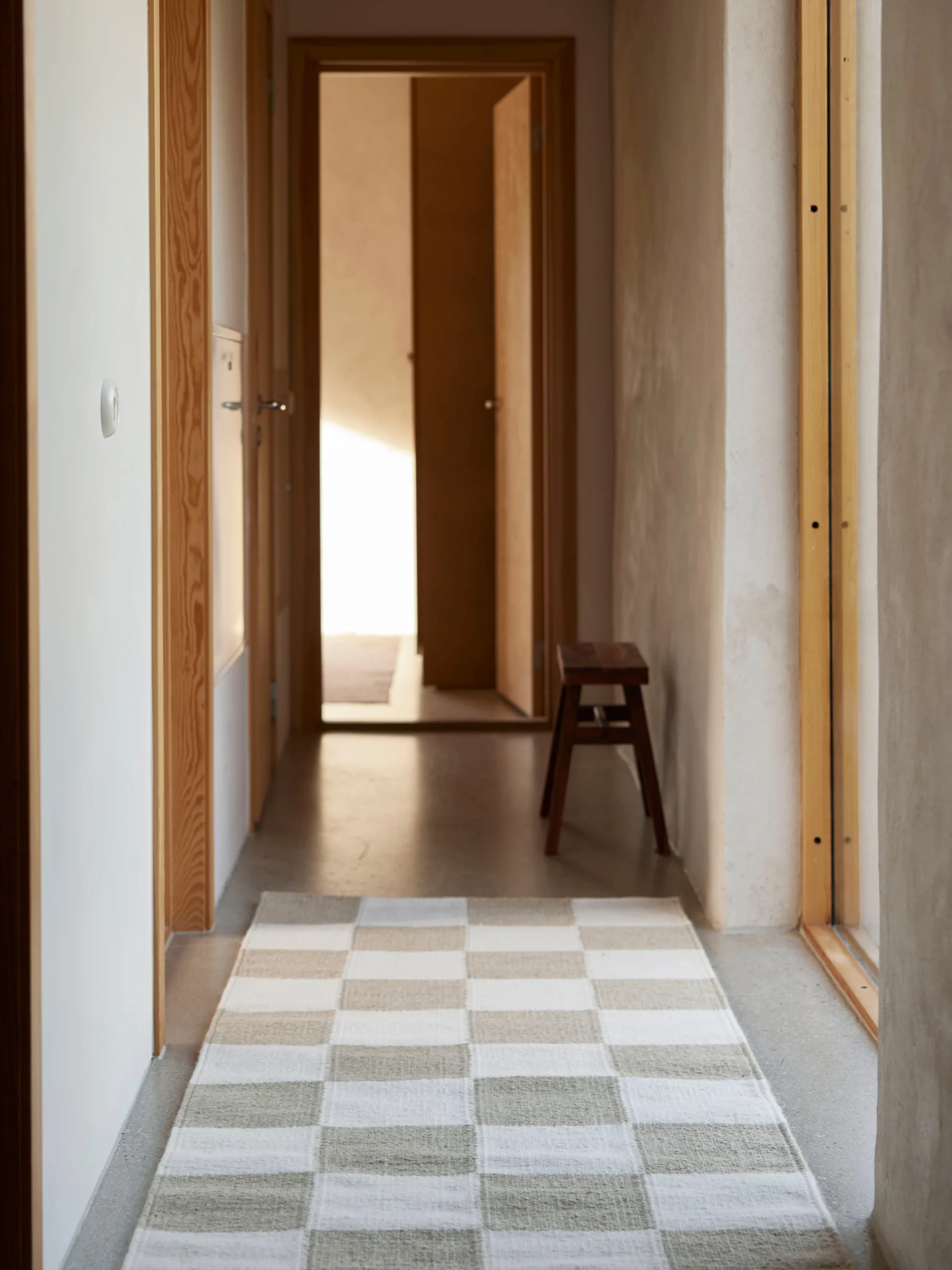 Square käytävämatto, Valkoinen–luonnollinen, 80×200 cm Classic Collection