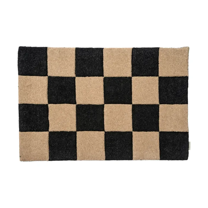 Square ovimatto - Musta luonnollinen, 60x90 cm - Classic Collection
