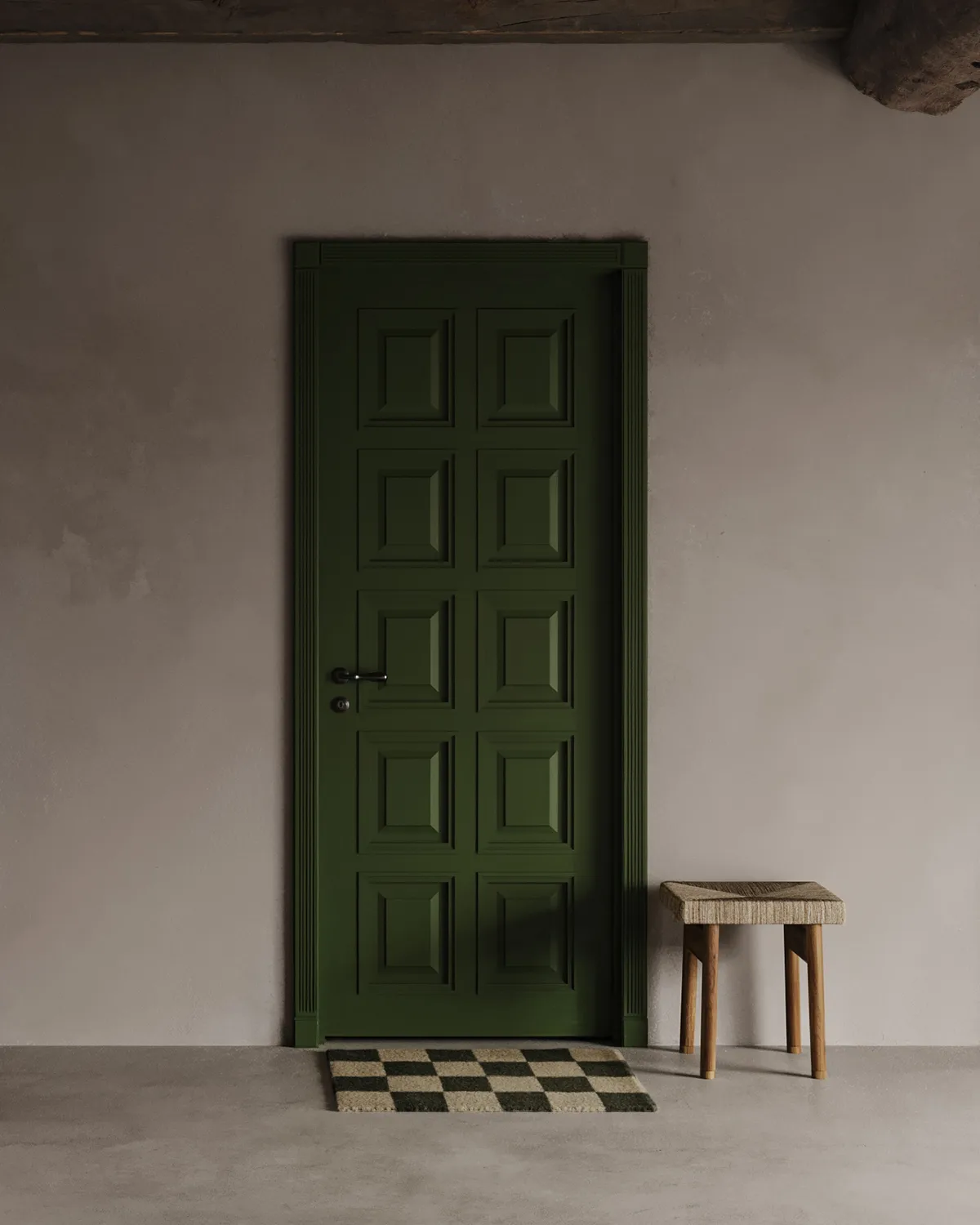Square ovimatto, Musta luonnollinen, 60x90 cm Classic Collection