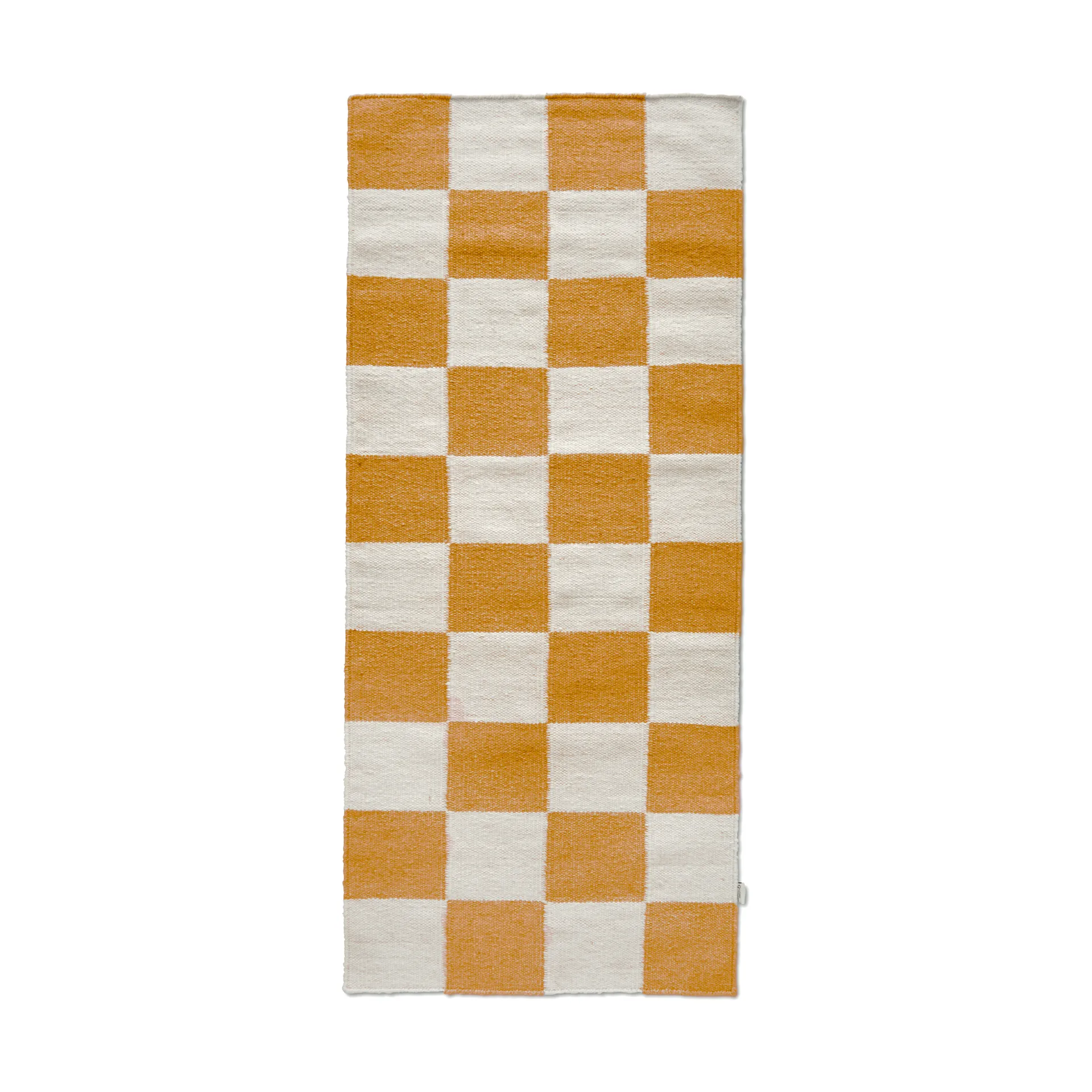 Squares käytävämatto, White-yellow, 80x200 cm Classic Collection