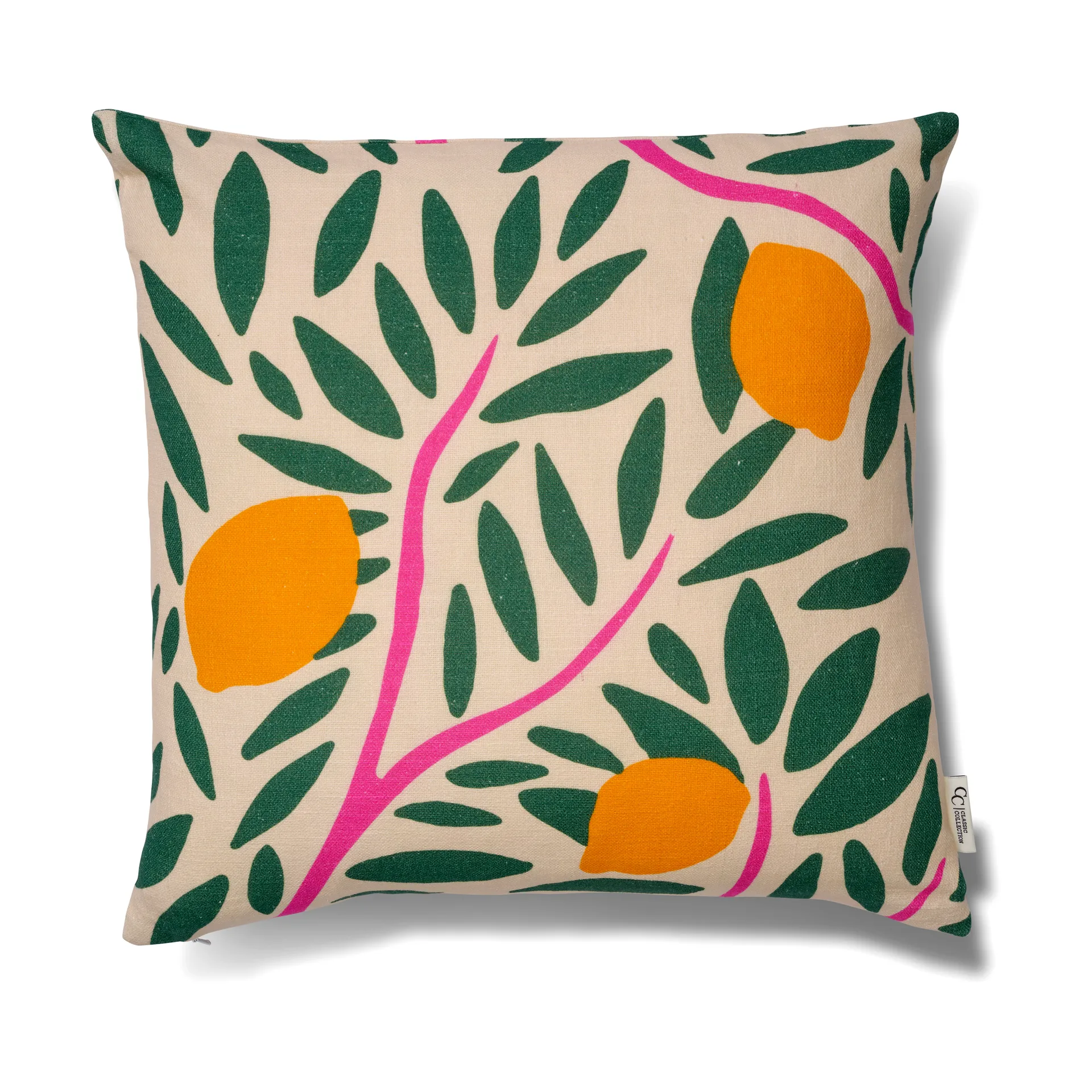 Sunny citrus tyynynpäällinen 50x50 cm, Vihreä Classic Collection