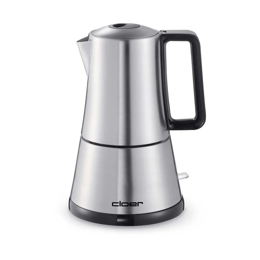 Cloer sähköinen espressokeitin, Silver, 6 kuppia Cloer