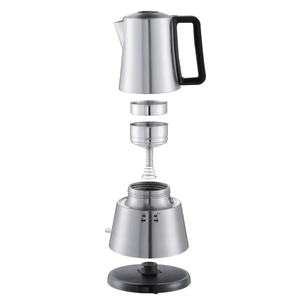 Cloer sähköinen espressokeitin, Silver, 6 kuppia Cloer