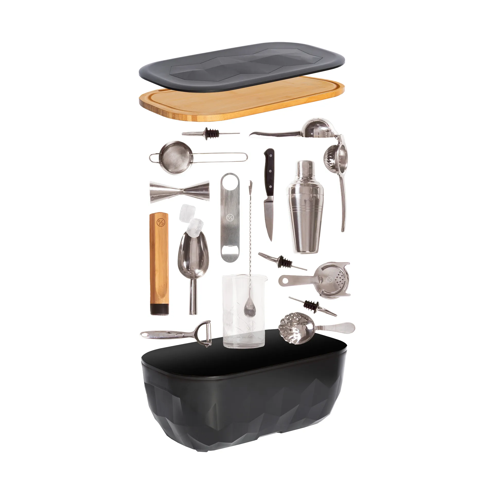 Cocktail setti/Baarisetti, Ruostumaton teräs Cocktail Club