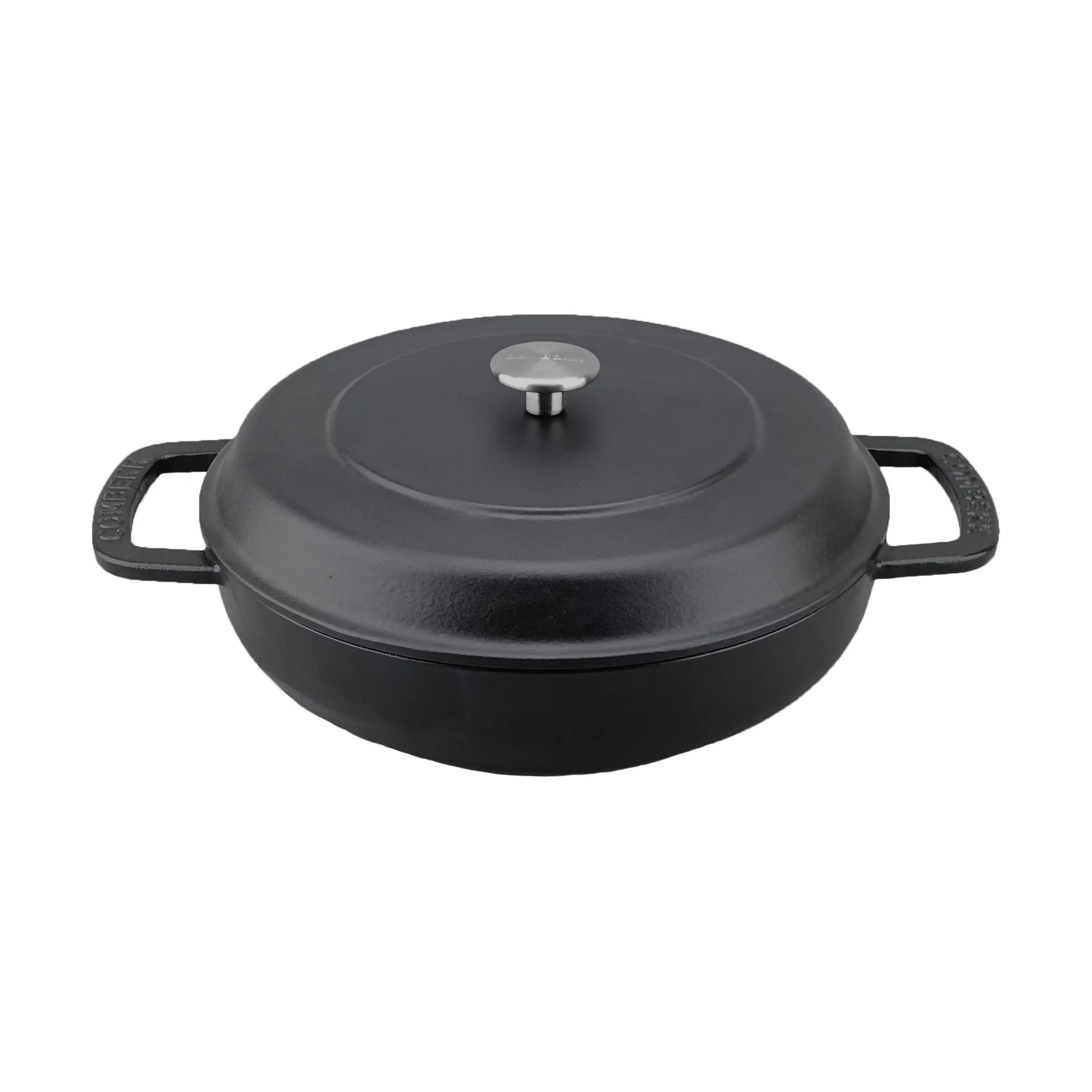 Combekk emaloitu valurautainen traktöripannu Ø28 cm, Black-silver knob Combekk