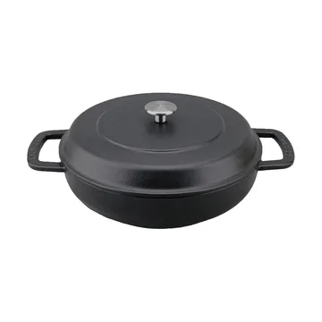 Combekk emaloitu valurautainen traktöripannu Ø28 cm - Black-silver knob - Combekk