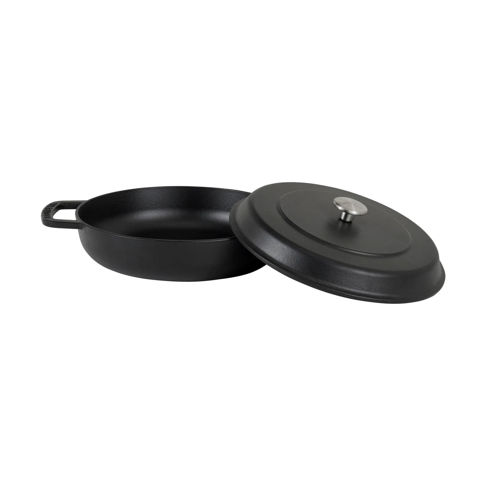 Combekk emaloitu valurautainen traktöripannu Ø28 cm, Black-silver knob Combekk