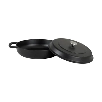 Combekk emaloitu valurautainen traktöripannu Ø28 cm - Black-silver knob - Combekk