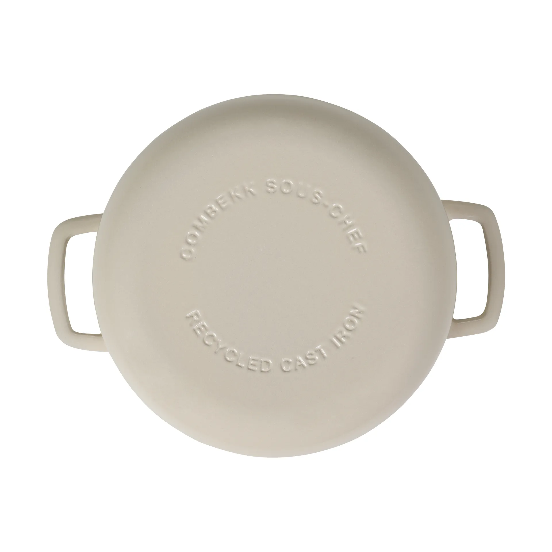 Combekk emaloitu valurautapata Ø28 cm, Sand-gold nuppi Combekk