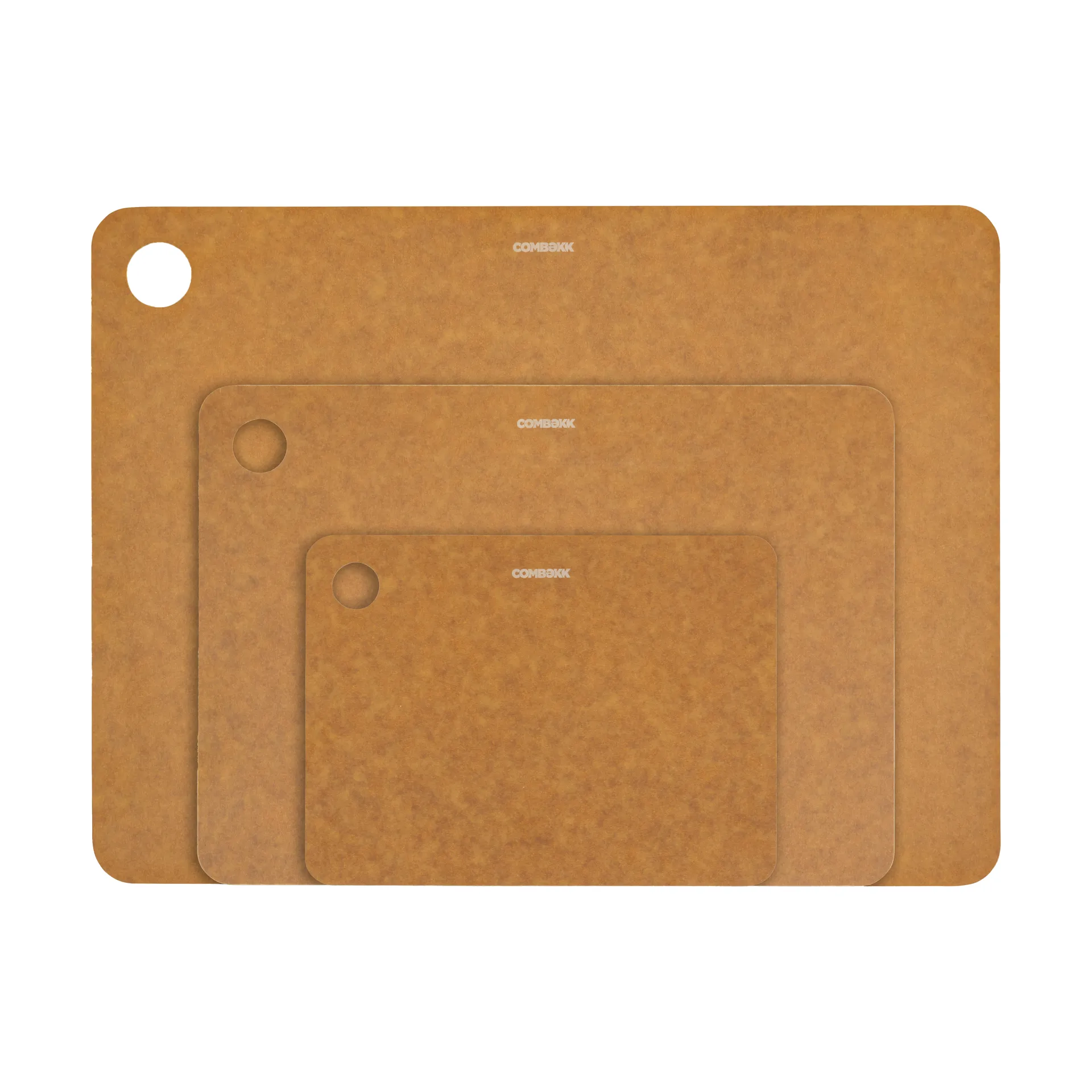 Combekk puinen leikkuulauta 3 osaa, Ruskea Combekk
