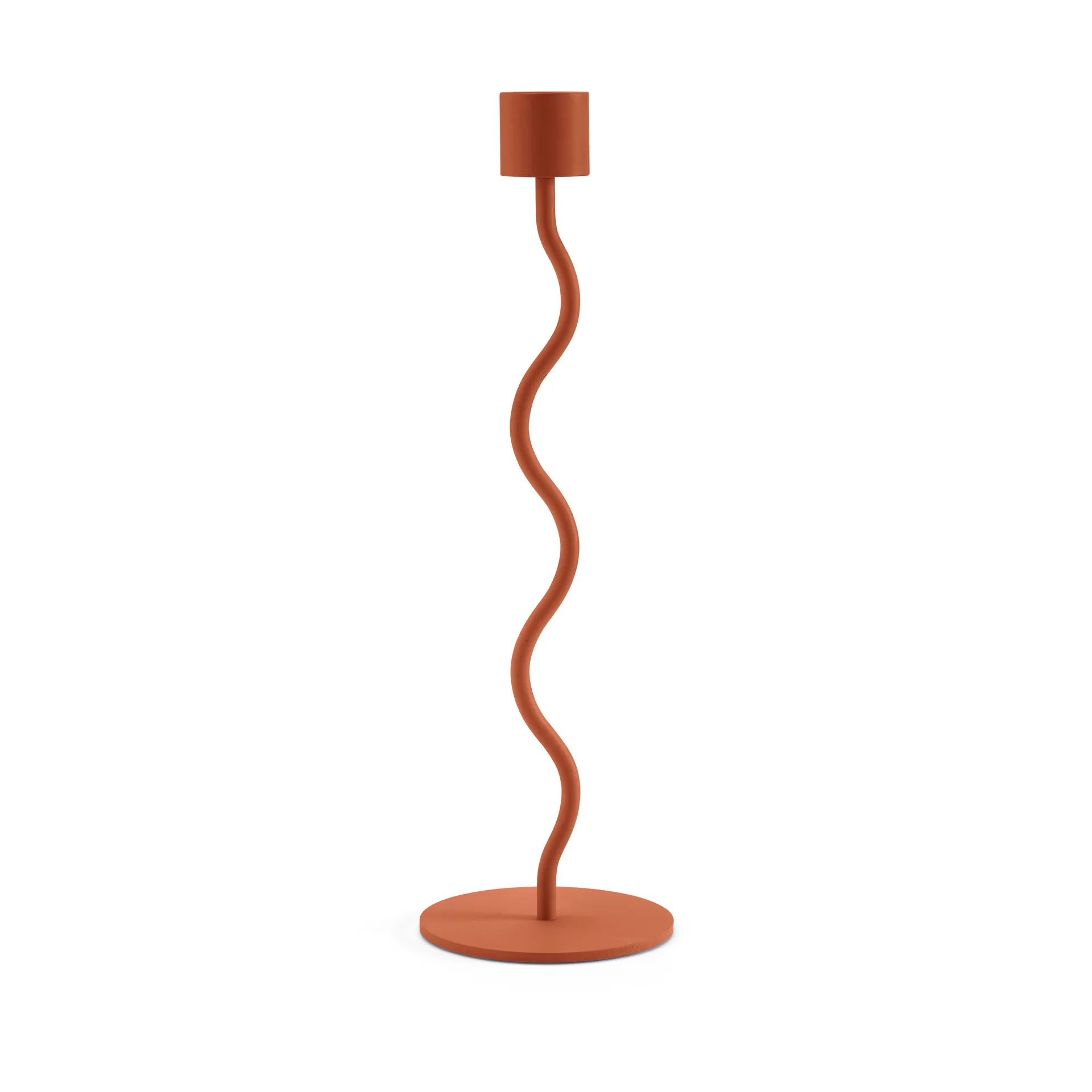 Curved kynttilänjalka 26 cm, Tiilenpunainen Cooee Design