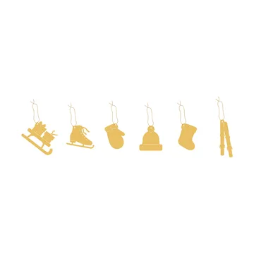 Deco Winter activities joulukoristeet 6 kpl - Messinki - Cooee Design