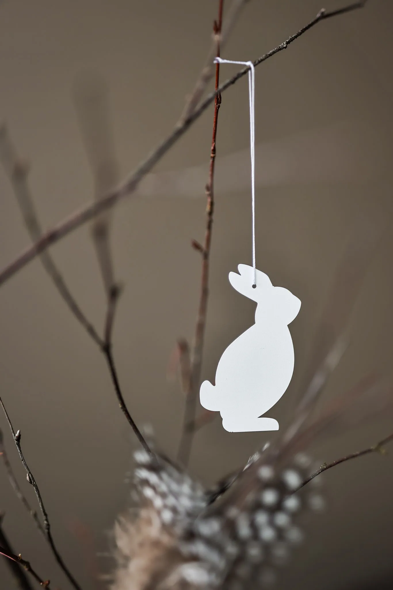Easter Deco -jänis pääsiäiskoriste 4-pakkaus, White Cooee Design