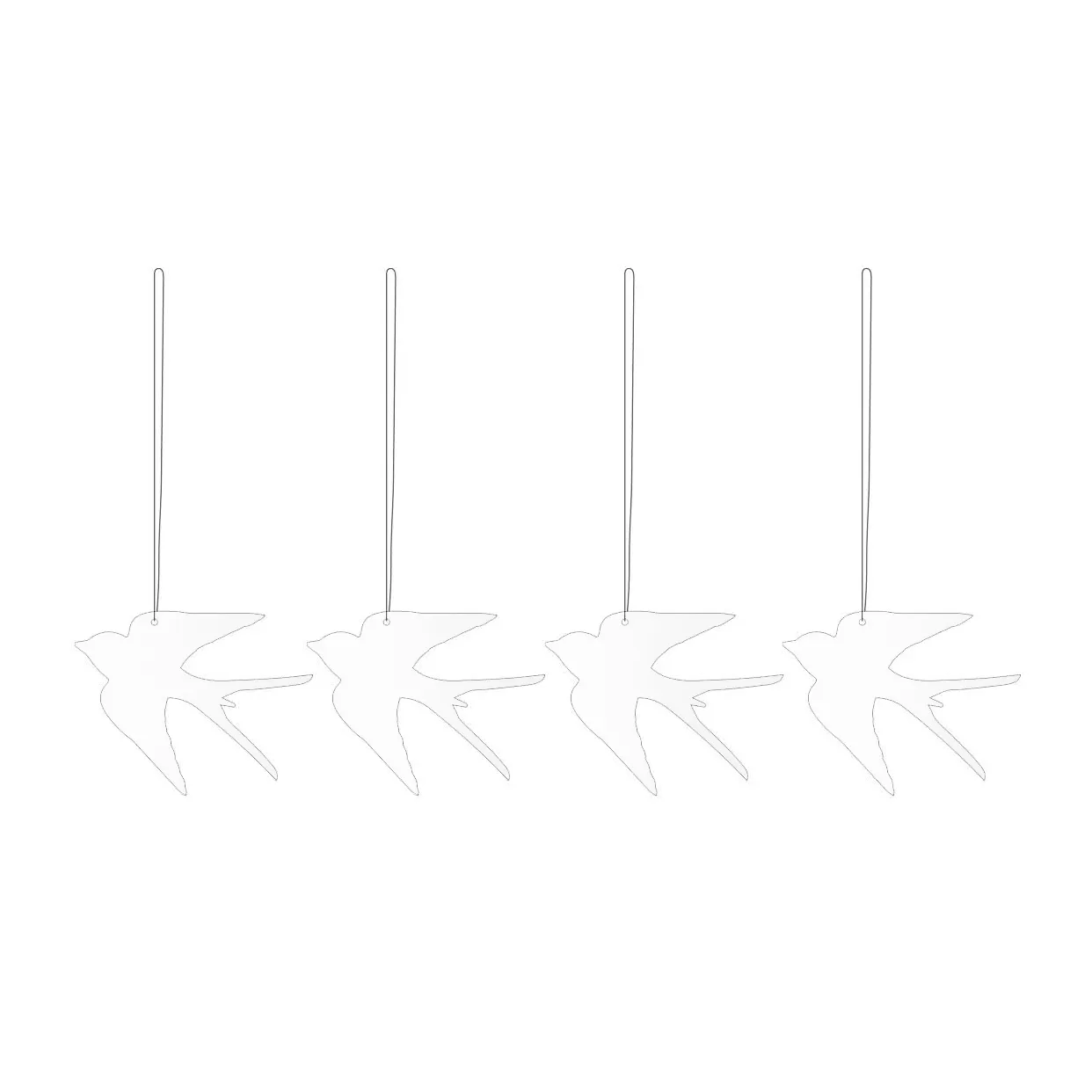 Easter Deco -lintu pääsiäiskoriste 4-pakkaus, White Cooee Design