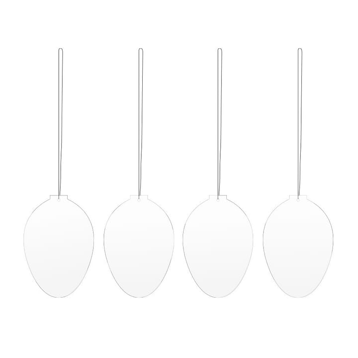 Easter Deco -muna pääsiäiskoriste 4-pakkaus - White - Cooee Design