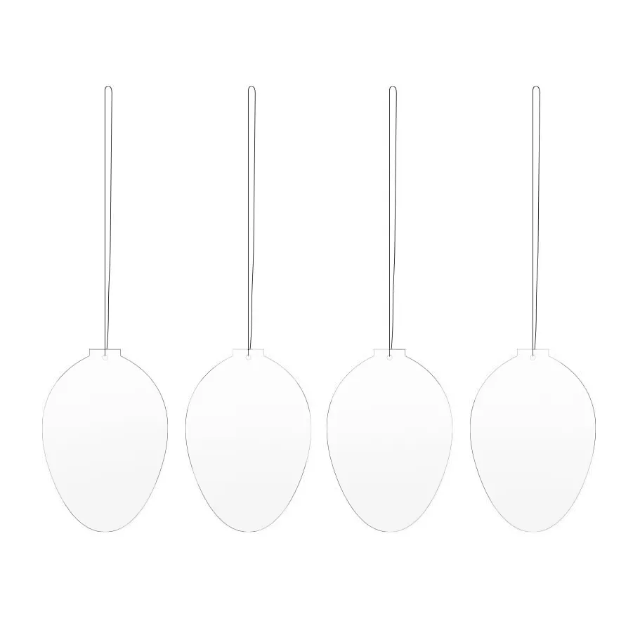 Cooee Design Easter Deco -muna pääsiäiskoriste 4-pakkaus White