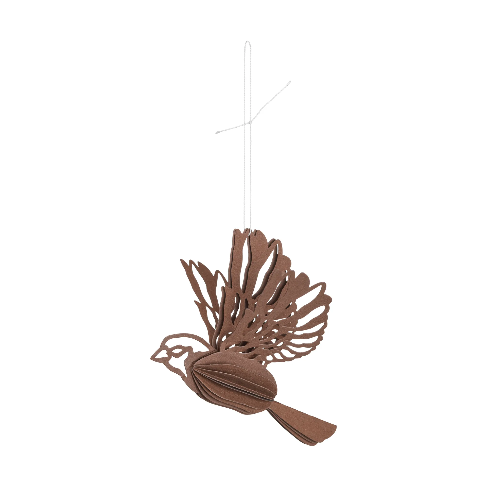 Paperilintu koristekoriste 2 kpl, Kahvi Cooee Design
