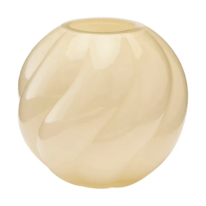 Twist ball vaasi 12 cm - Butter yellow - Cooee Design