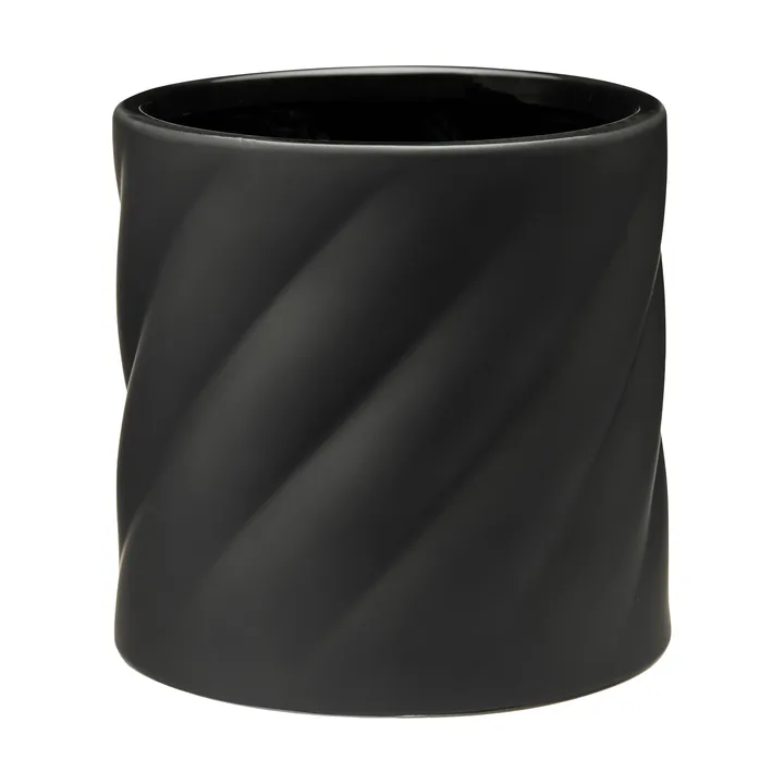 Twist kukkaruukku - Black, medium Ø19 cm - Cooee Design