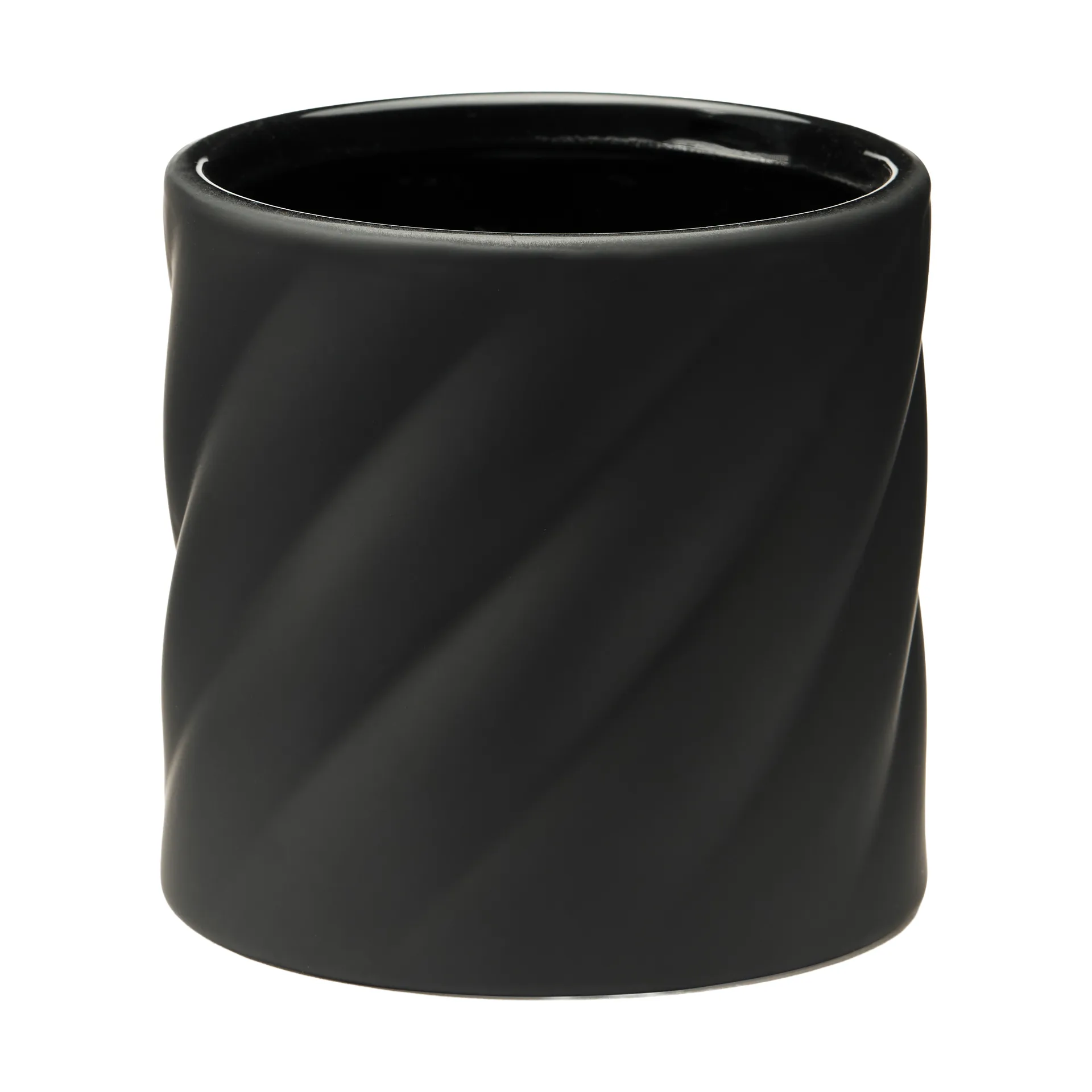 Twist kukkaruukku, Black, small Ø12 cm Cooee Design
