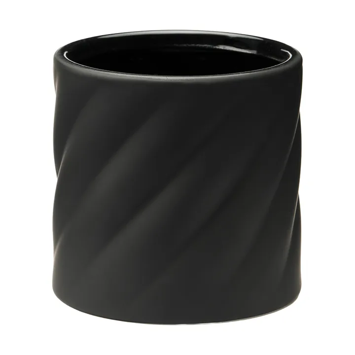 Twist kukkaruukku - Black, small Ø12 cm - Cooee Design