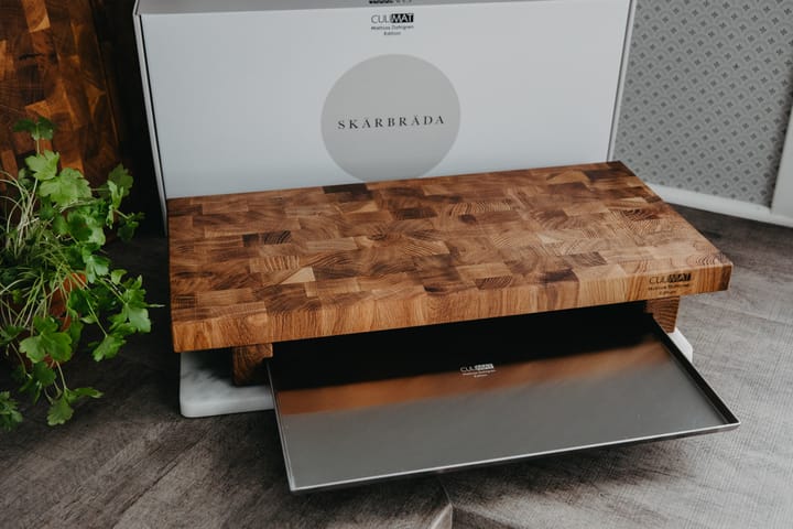 Culimat leikkuulauta 50x25 cm, Tammi-ruostumaton teräslevy Culimat